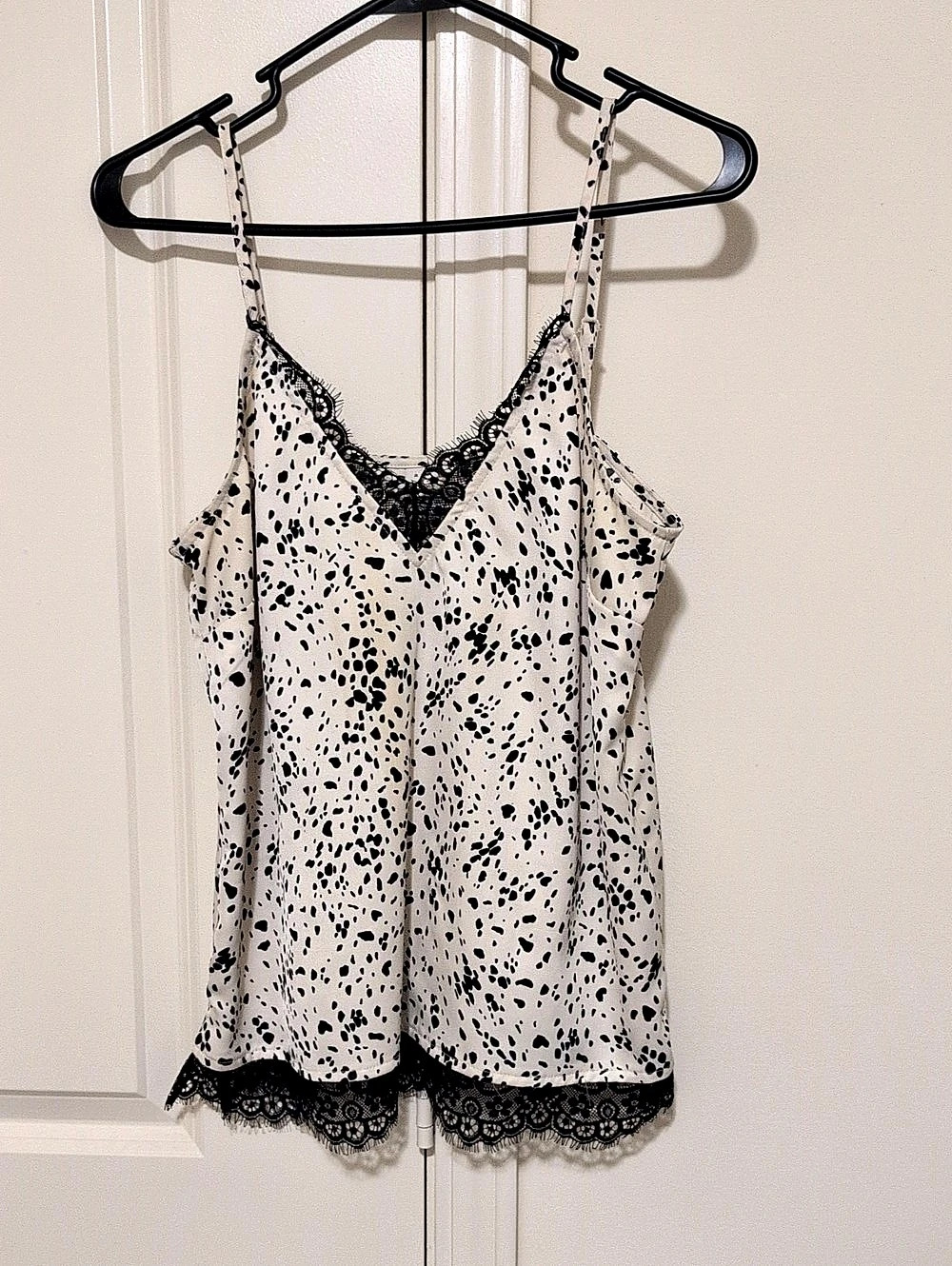 a new day Animal Print Lace Trim Camisole Size Small
